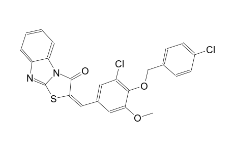 (2E)-2-{3-chloro-4-[(4-chlorobenzyl)oxy]-5-methoxybenzylidene}[1,3]thiazolo[3,2-a]benzimidazol-3(2H)-one