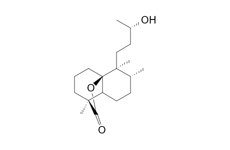 5-epi-14,15-Di-nor-13-hydroxy-ent-haliman-18,10.beta.-olide