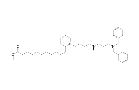 11-[1-(8-(N,N-Dibenzylamino)-5-aza-octyl)2-piperidyl]undecanoic acid methylester