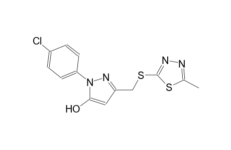 1H-pyrazol-5-ol, 1-(4-chlorophenyl)-3-[[(5-methyl-1,3,4-thiadiazol-2-yl)thio]methyl]-