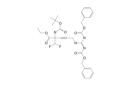 5-[bis(benzyloxycarbonylamino)methyleneamino]-2-(tert-butoxycarbonylamino)-2-(difluoromethyl)pent-3-ynoic acid ethyl ester