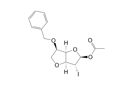 #3AP;(2S,3R,3AS,6R,6AR)-6-(BENZYLOXY)-3-IODO-HEXAHYDROFURO-[3,2-B]-FURAN-2-YL-ACETAT;3,6-ANHYDRO-5-O-(BENZYLOXY)-2-DEOXY-2-IODO-BETA-D-ARABINOHEXOFURANOSE-ACET