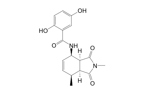 N-((3aS,4R,7S,7aS)-2,7-dimethyl-1,3-dioxo-2,3,3a,4,7,7a-hexahydro-1H-isoindol-4-yl)-2,5-dihydroxybenzamide