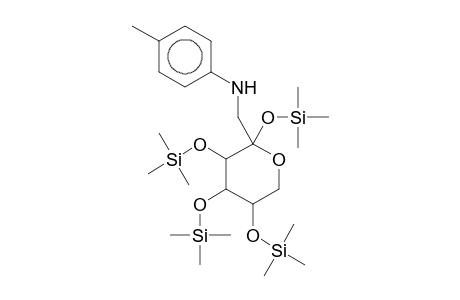6-Deoxy-6-(4-toluidino)-1,2,3,4-tetrakis-O-(trimethylsilyl)hexopyranose