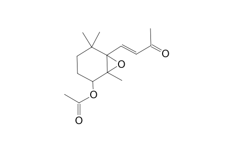 1-Benzoxirene, 5a-[3-oxo-1-butenyl]perhydro-2-hydroxy-1a,5,5-trimethyl-, acetate