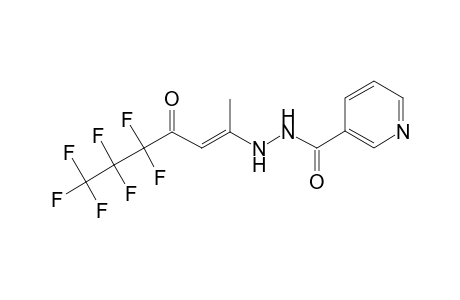 N'-[(1E)-4,4,5,5,6,6,6-Heptafluoro-1-methyl-3-oxo-1-hexenyl]nicotinohydrazide