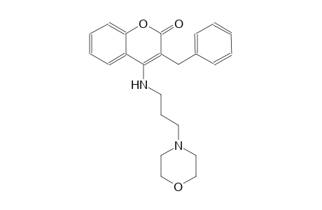 2H-1-benzopyran-2-one, 4-[[3-(4-morpholinyl)propyl]amino]-3-(phenylmethyl)-