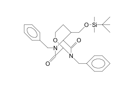 8,10-Dibenzyl-8,10-diaza-5-([T-butyl-dimethylsiloxy]-methyl)-2-oxa-bicyclo(4.2.2)decane-7,9-dione