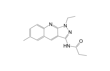 N-(1-ethyl-6-methyl-1H-pyrazolo[3,4-b]quinolin-3-yl)propanamide