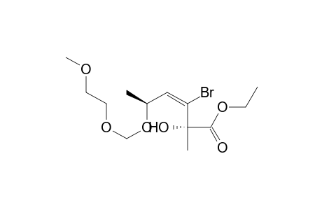 Ethyl (2S,3E,5S)-3-bromo-2-hydroxy-5-[(2-methoxyethoxy)methoxy]-2-methyl-3-hexenoate