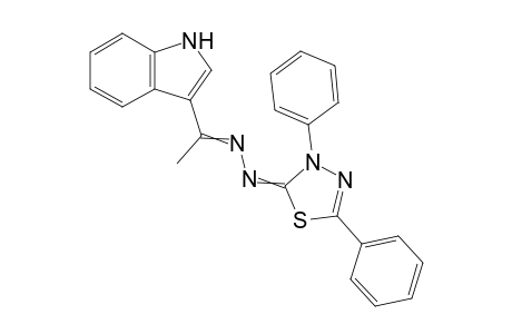 2-((1-(1H-indol-3-yl)ethylidene)hydrazono)-3,5-diphenyl-2,3-dihydro-1,3,4-thiadiazole