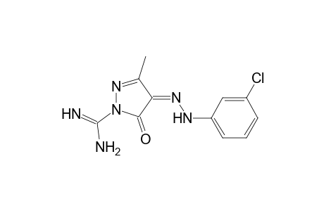 1H-Pyrazole-1-carboximidamide, 4-[(3-chlorophenyl)hydrazono]-4,5-dihydro-3-methyl-5-oxo-