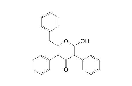 6-Benzyl-2-hydroxy-3,5-diphenyl-4H-pyran-4-one
