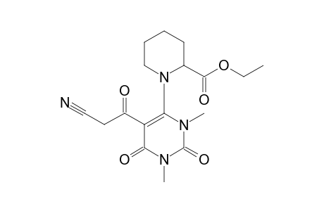 Ethyl 1-[5-(Cyanoacetyl)-1,3-dimethyl-2,6-dioxo-1,2,3,6-tetrahydropyrimidin-4-yl]piperidine-2-carboxylate