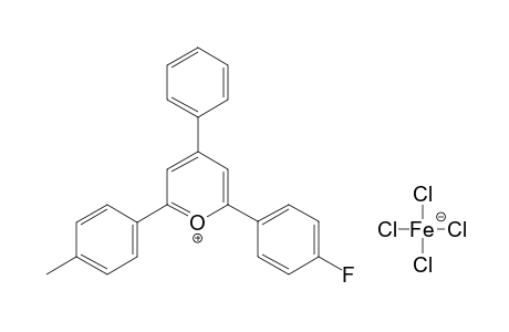 2-(p-FLUOROPHENYL)-4-PHENYL-6-p-TOLYLPYRYLIUM TETRACHLOROFERRATE(1-)
