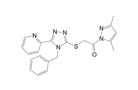 1-{[-4-Benzyl-5-(2-pyridyl)-4H-1,2,4-triazole-3-ylthiomethylcarboxyl]-3,5-dimethyl-1H-pyrazole