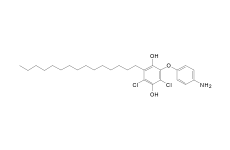 1,4-Benzenediol, 2-(4-aminophenoxy)-3,5-dichloro-6-pentadecyl-