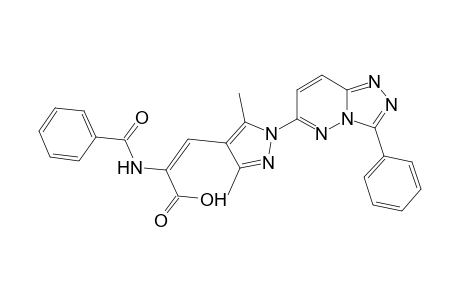 (E)-2-(Benzoylamino)-3-[3,5-dimethyl-1-(3-phenyl-1,2,4-triazolo[4,3-b]pyridazin-6-yl)-1H-pyrazol-4-yl]propenoic acid