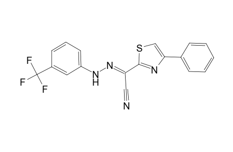 (2E)-2-(4-phenyl-1,3-thiazol-2-yl)-2-[[3-(trifluoromethyl)phenyl]hydrazinylidene]ethanenitrile