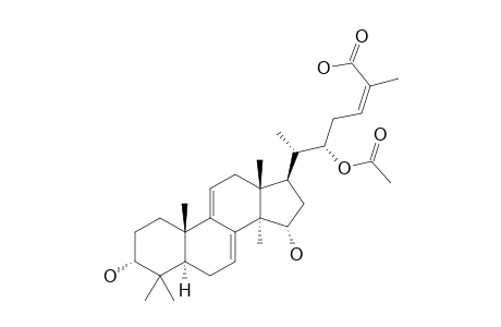 22.beta.-Acetoxy-3.alpha.,15.alpha.-dihydroxylanosta-7,9(11),24-trien-26-oic Acid
