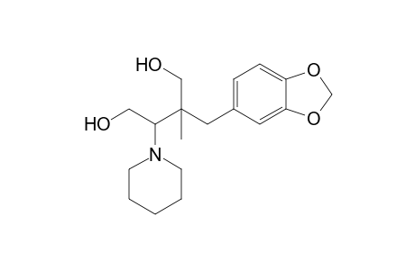 2-[(Benzo[1,3]-dioxol-5'-yl)methyl]-3-(piperidin-1'-yl)-2-methylbutane-1,4-diol