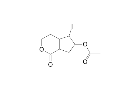 7-Iodo-2-oxo-3-oxabicyclo[4.3.0]nonan-8-yl Acetate