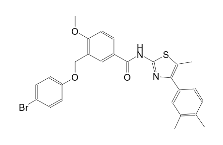 3-[(4-bromophenoxy)methyl]-N-[4-(3,4-dimethylphenyl)-5-methyl-1,3-thiazol-2-yl]-4-methoxybenzamide