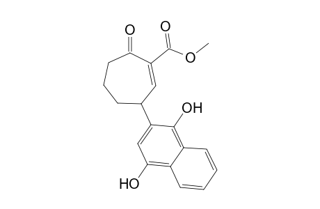 Methyl 3-(1',4'-dihydroxynaphth-2'-yl)-7-oxocyclohept-1-2n2-1-carboxylate