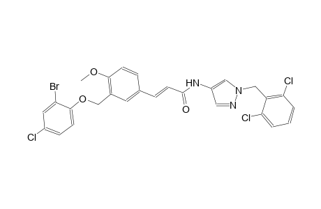 (2E)-3-{3-[(2-bromo-4-chlorophenoxy)methyl]-4-methoxyphenyl}-N-[1-(2,6-dichlorobenzyl)-1H-pyrazol-4-yl]-2-propenamide