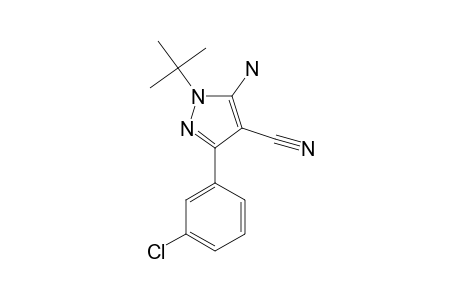 5-AMINO-1-TERT.-BUTYL-3-(META-CHLOROPHENYL)-4-CYANOPYRAZOLE
