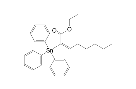 Ethyl 2-(triphenylstannyl)-3-pentyl-2-propenoate