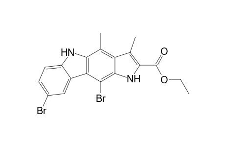 4,6-Dibromo-1,10-dimethyl-3,9-dihydropyrrolo[3,2-b]carbazole-2-carboxylic acid ethyl ester