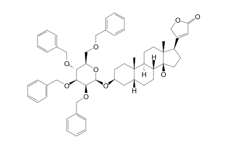 (3.beta.,5.beta.,14.beta.,17.beta.)-3-[(2,3,4,6-Tetra-O-benzyl.beta.-D-mannopyranosyl)-oxy]-14-hydroxycard-20(22)-enolide