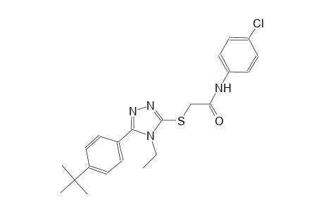 2-{[5-(4-tert-butylphenyl)-4-ethyl-4H-1,2,4-triazol-3-yl]sulfanyl}-N-(4-chlorophenyl)acetamide