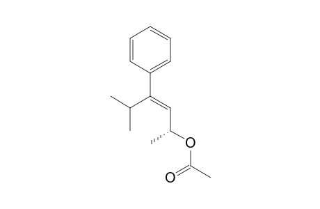 (E,R)-Acetic acid 1,4-dimethyl-3-phenyl-2-pentenyl ester