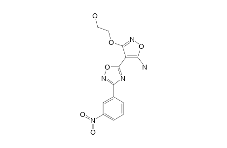 2-[[5-amino-4-[3-(3-nitrophenyl)-1,2,4-oxadiazol-5-yl]-1,2-oxazol-3-yl]oxy]ethanol