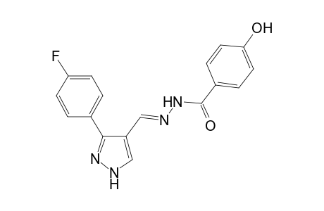 Benzoic acid, 4-hydroxy-, N'-[[3-(4-fluorophenyl)-1H-pyrazol-4-yl]methylidene]hydrazide