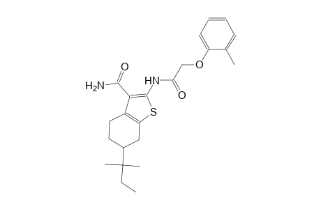 2-{[(2-methylphenoxy)acetyl]amino}-6-tert-pentyl-4,5,6,7-tetrahydro-1-benzothiophene-3-carboxamide