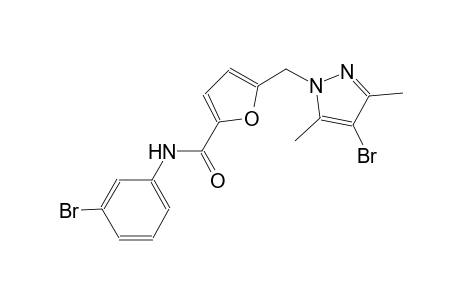 5-[(4-bromo-3,5-dimethyl-1H-pyrazol-1-yl)methyl]-N-(3-bromophenyl)-2-furamide