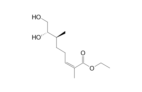 (Z,6S,7S)-7,8-dihydroxy-2,6-dimethyl-2-octenoic acid ethyl ester
