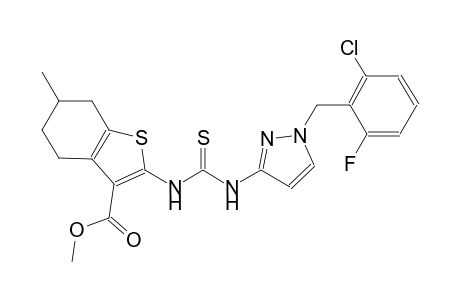 methyl 2-[({[1-(2-chloro-6-fluorobenzyl)-1H-pyrazol-3-yl]amino}carbothioyl)amino]-6-methyl-4,5,6,7-tetrahydro-1-benzothiophene-3-carboxylate