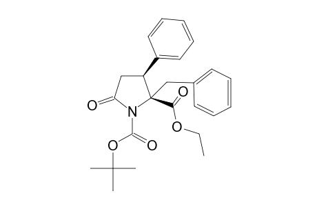 (2S,3S)-2-benzyl-5-keto-3-phenyl-pyrrolidine-1,2-dicarboxylic acid O1-tert-butyl ester O2-ethyl ester