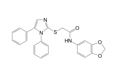 Acetamide, N-(1,3-benzodioxol-5-yl)-2-[(1,5-diphenyl-1H-imidazol-2-yl)thio]-