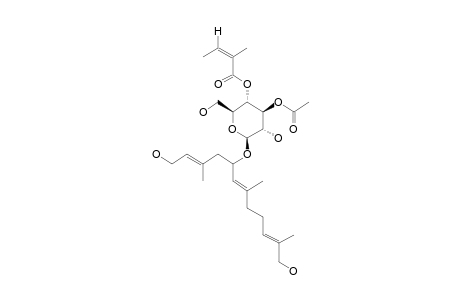 1,5,12-TRIHYDROXY-5-O-(3'-O-ACETYL-4'-O-ANGELOYL-BETA-D-GLUCOPYRANOSYL)-FARNESOL