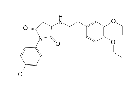 1-(4-Chlorophenyl)-3-[2-(3,4-diethoxyphenyl)ethylamino]pyrrolidine-2,5-quinone