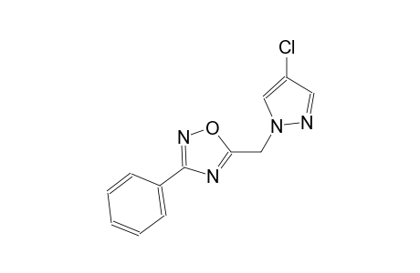 5-[(4-chloro-1H-pyrazol-1-yl)methyl]-3-phenyl-1,2,4-oxadiazole