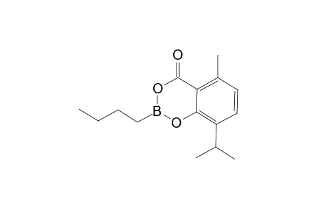p-Cymene-2-carboxylic acid, 3-hydroxy-, monoanhydride with 1-butaneboronic acid, cyclic ester