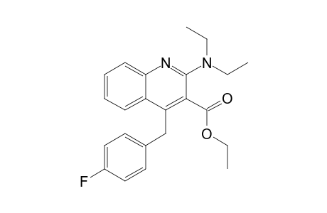2-(diethylamino)-4-(4-fluorobenzyl)quinoline-3-carboxylic acid ethyl ester