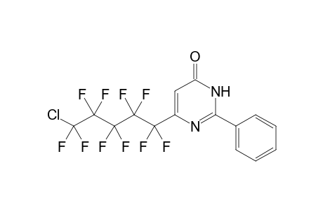 6-(.omega.-Chlorodecafluoropentyl)-2-phenylpyrimidin-4(3H)-one