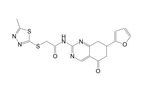 N-[7-(2-furyl)-5-oxo-5,6,7,8-tetrahydro-2-quinazolinyl]-2-[(5-methyl-1,3,4-thiadiazol-2-yl)sulfanyl]acetamide